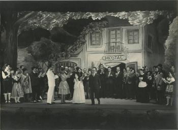 «Hostal de l’amor»: Teatre Romea, 1960. Escenografia de Lola Anglada. MAE.