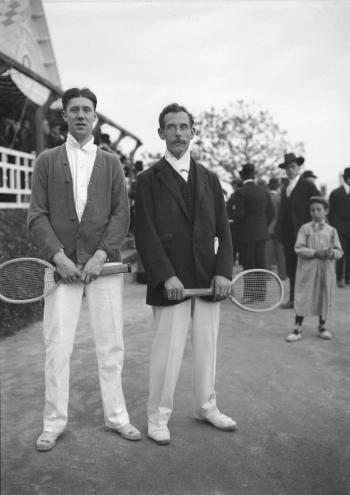 Poulin I Herberg, finalistes del X Concurs Internacional Lawn-Tennis, 1912. Fons i autoria: Frederic Juandó Alegret. (CAT AGDB R. 55279)