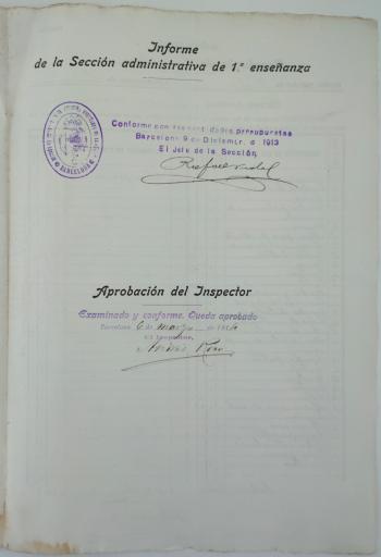 Pressupost de material de l’Escola diürna de Saderra d'Orís, 1 de novembre de 1913. Arxiu Municipal d’Orís.