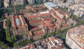Vista aèria del recinte de l'Escola Industrial. Diputació de Barcelona. Subdirecció d’Imatge Corporativa i Promoció Institucional. Eva Guillamet, 2018
