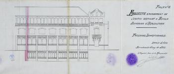 AGDB. Fons: Diputació de Barcelona. R.2544. Autoria: Joan Rubió i Bellver. Projecte d’acabament de l’edifici destinat a Escola Superior d’Agricultura, 1922.