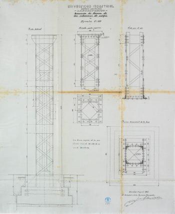 AGDB: Fons: Diputació de Barcelona. R. 3694. Autoria: Joan Rubió i Bellver. Universitat Industrial Hispano-Americana. Laboratoris, 1927.
